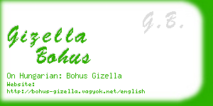 gizella bohus business card